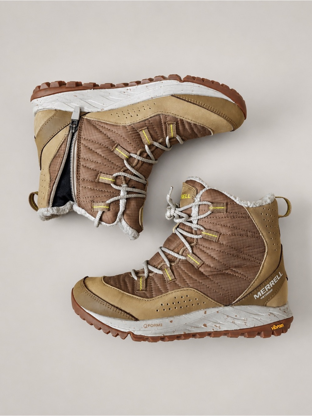 Merrell Antora Sneaker Waterproof Boots Women’s 8 Brown Vibram J067298 Winter